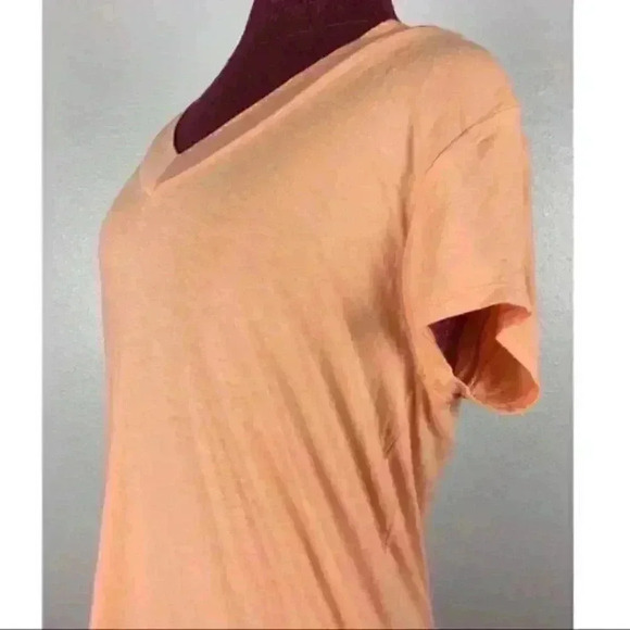 Merona Womens Top Orange Size Medium V Neck - Picture 8 of 9